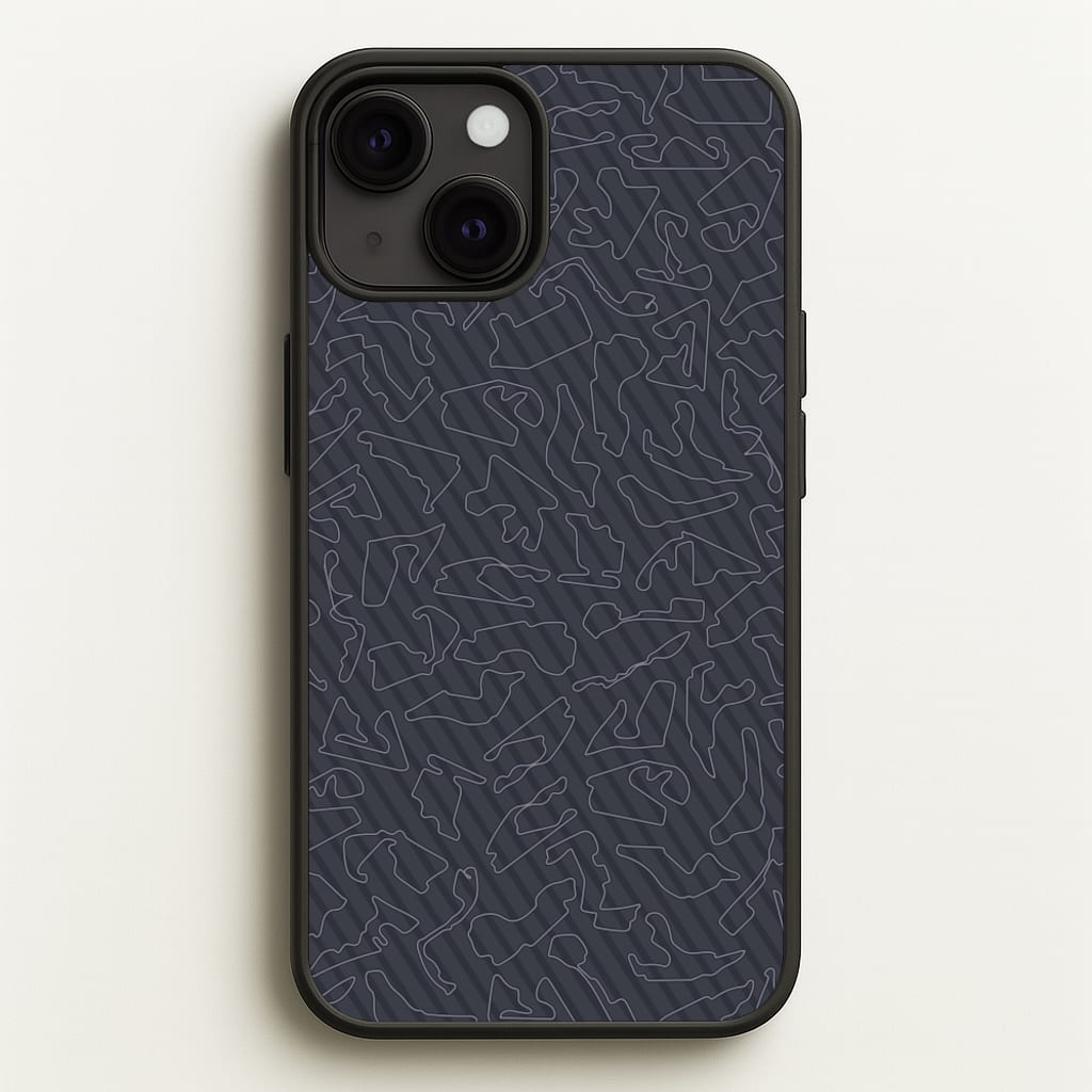 Track Outlines Gray - F1 Phone Case for iPhone 13