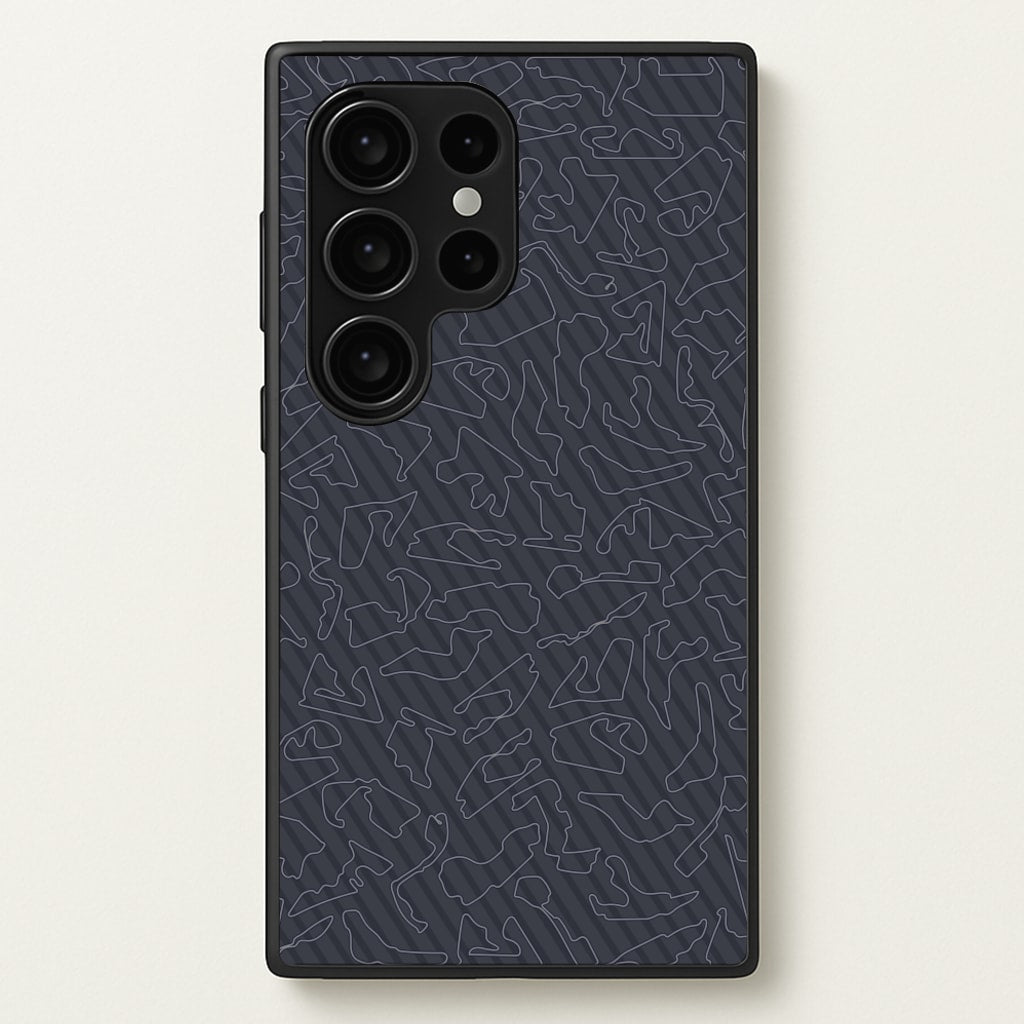 Track Outlines Gray - F1 Phone Case for Galaxy S24 Ultra
