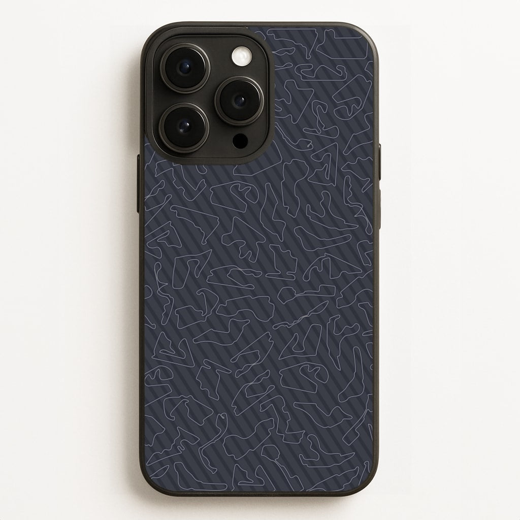 Track Outlines Gray - F1 Phone Case for iPhone 12 Pro Max