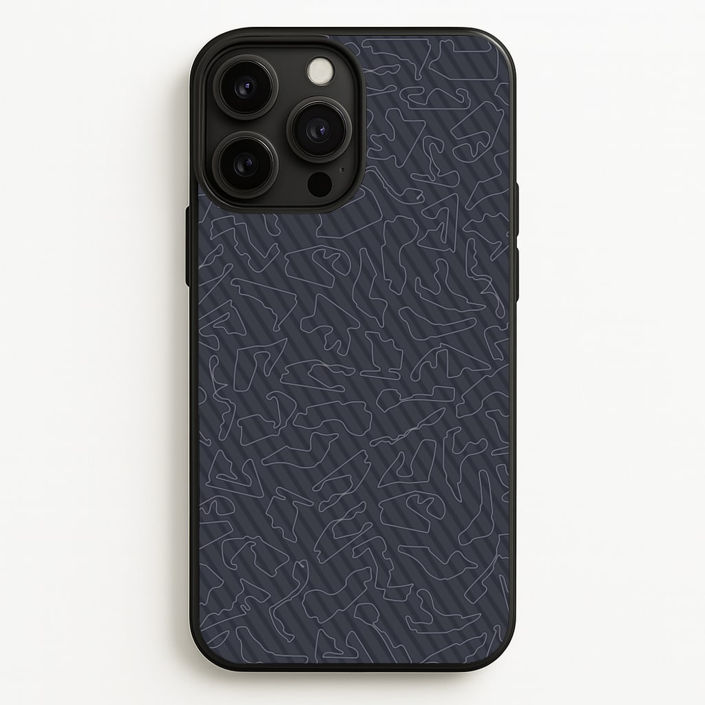 Track Outlines Gray - F1 Phone Case for iPhone 13 Pro Max