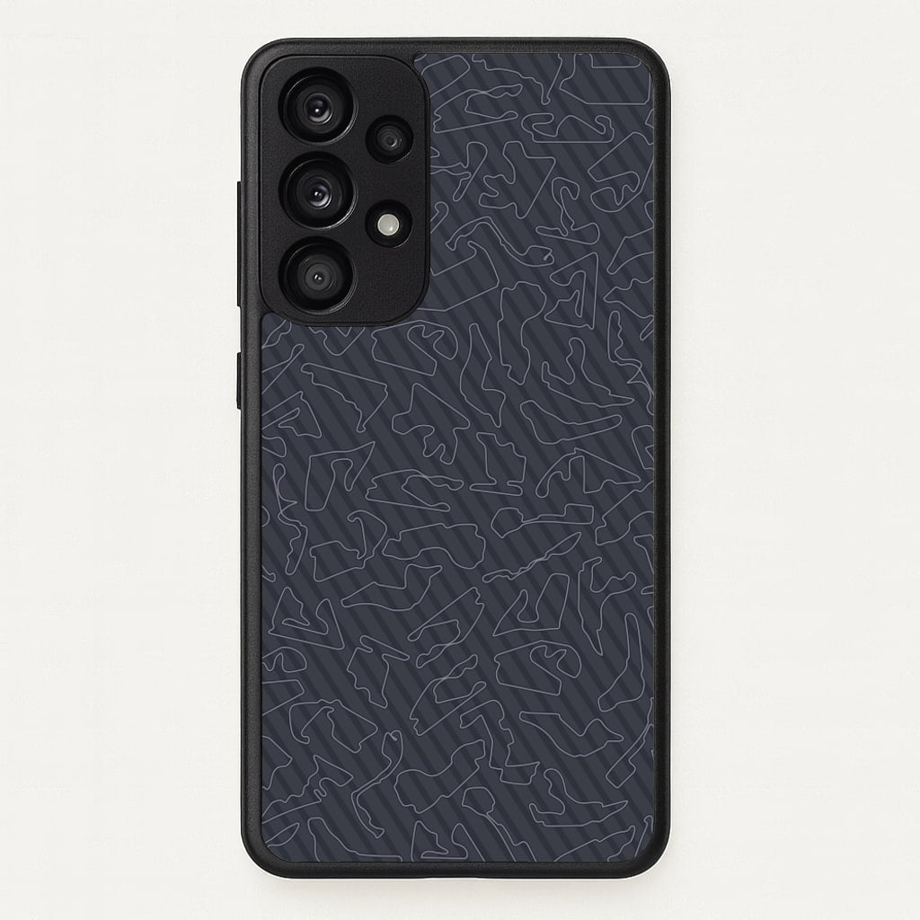 Track Outlines Gray - F1 Phone Case for Galaxy A53