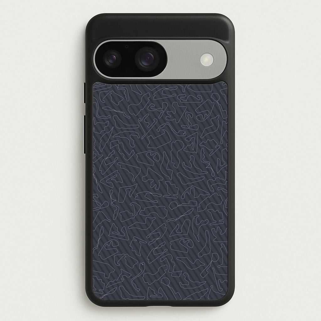 Track Outlines Gray - F1 Phone Case for Google Pixel 9 / 9 Pro