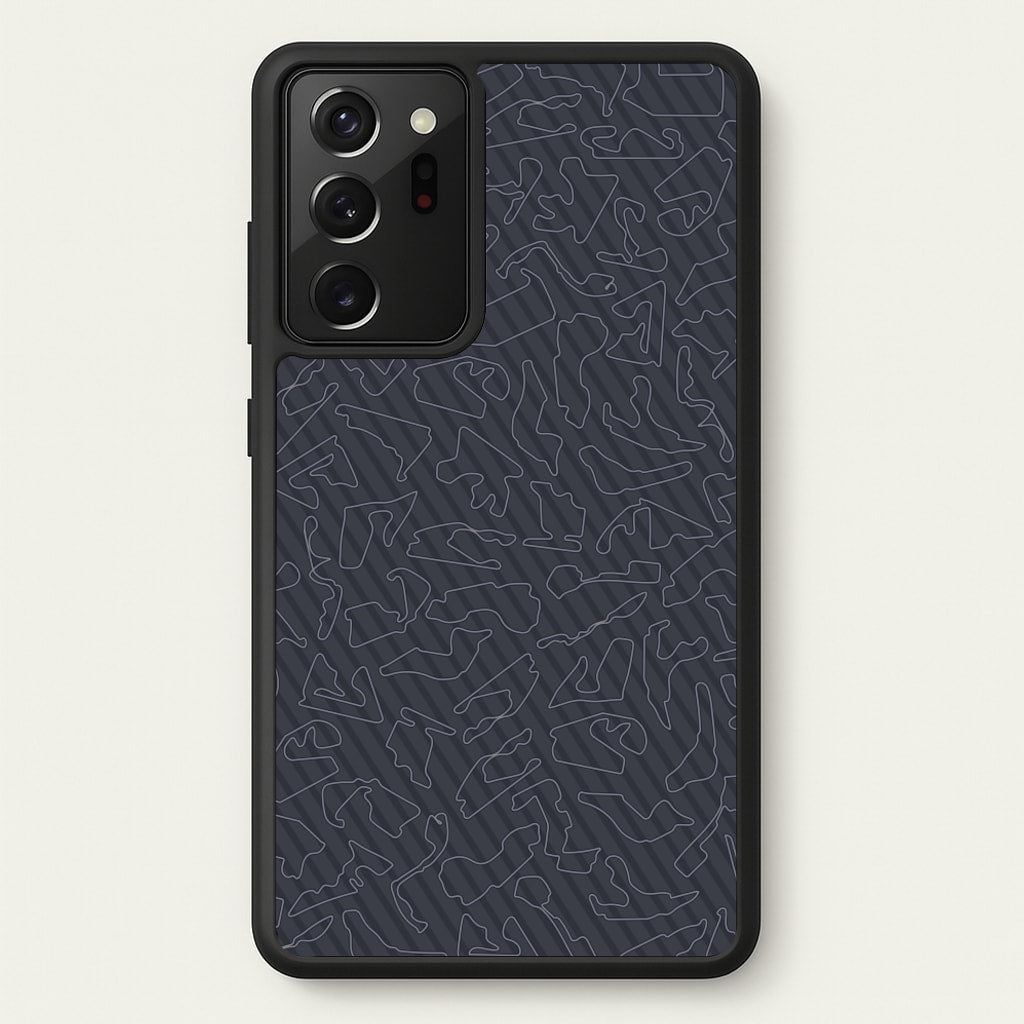 Track Outlines Gray - F1 Phone Case for Galaxy Note 20 Ultra