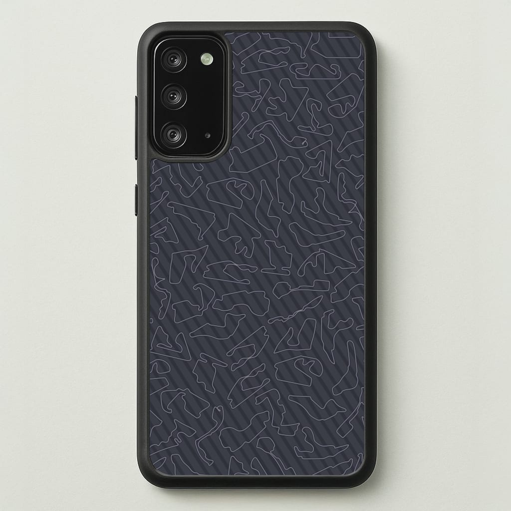 Track Outlines Gray - F1 Phone Case for Galaxy Note 20