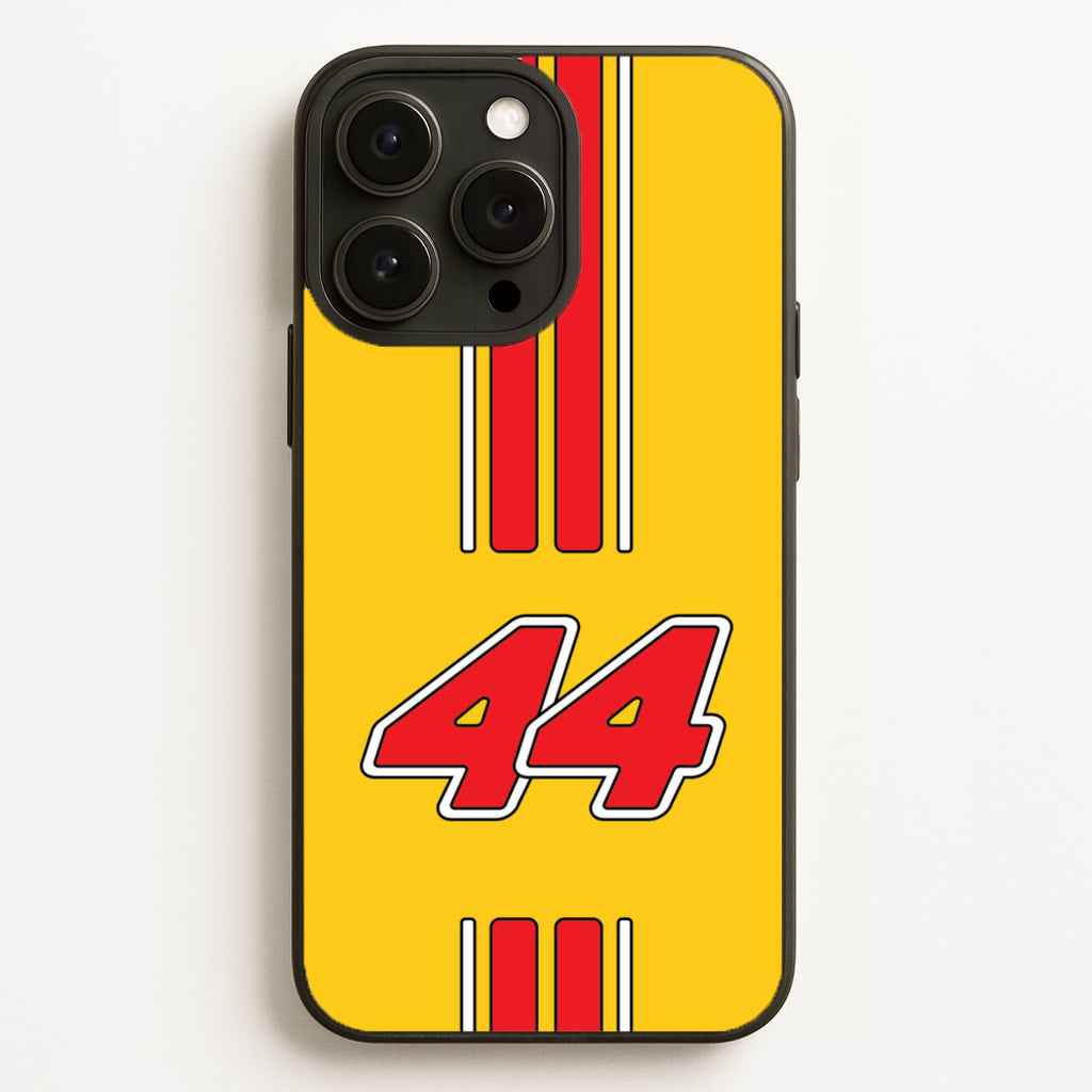 Retro Yellow And Red Hamilton - F1 Phone Case for iPhone 16 Pro Max