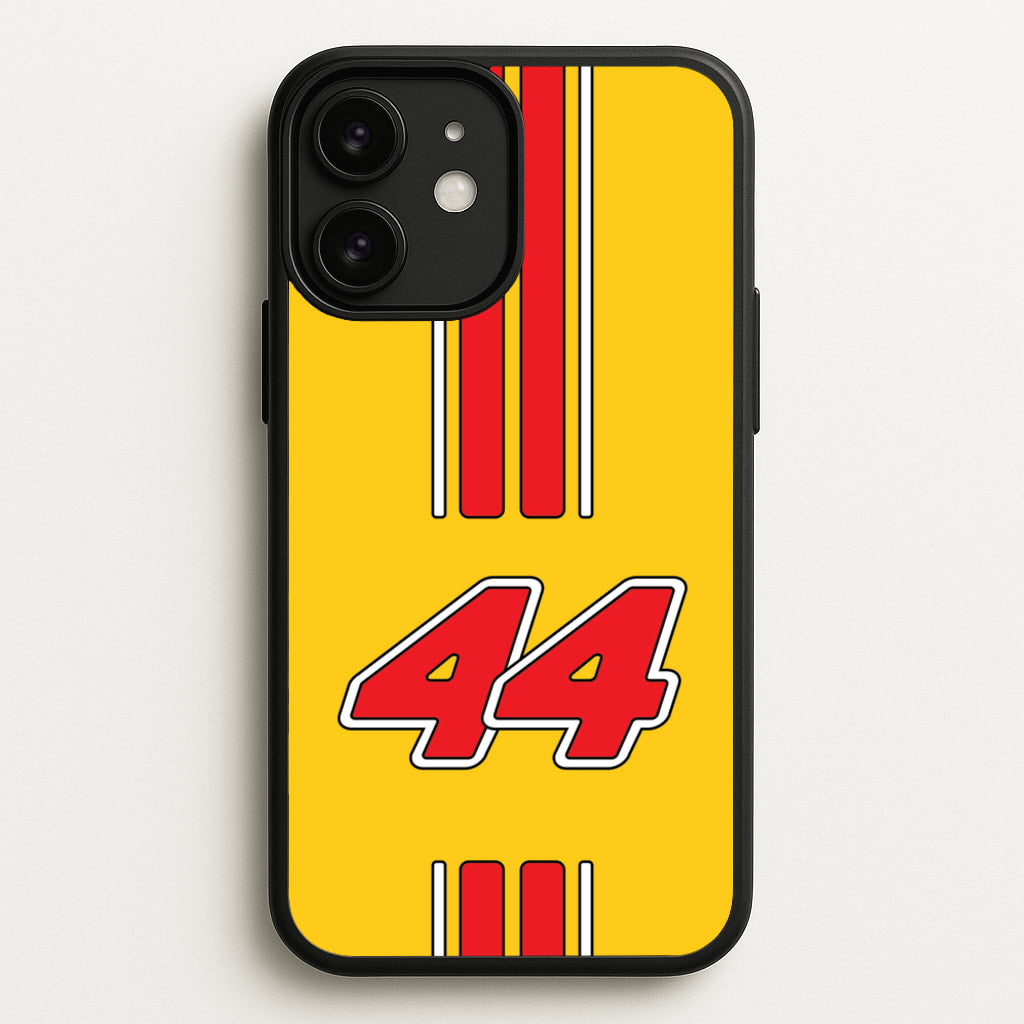 Retro Yellow And Red Hamilton - F1 Phone Case for iPhone 11