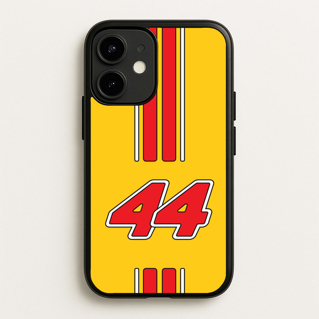 Retro Yellow And Red Hamilton - F1 Phone Case for iPhone 12 / 12 Pro