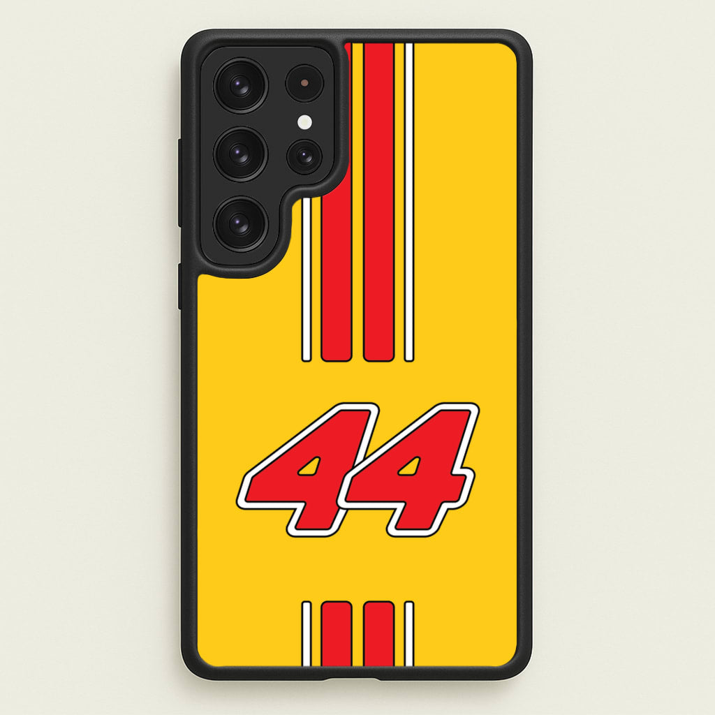 Retro Yellow And Red Hamilton - F1 Phone Case for Galaxy S23 Ultra