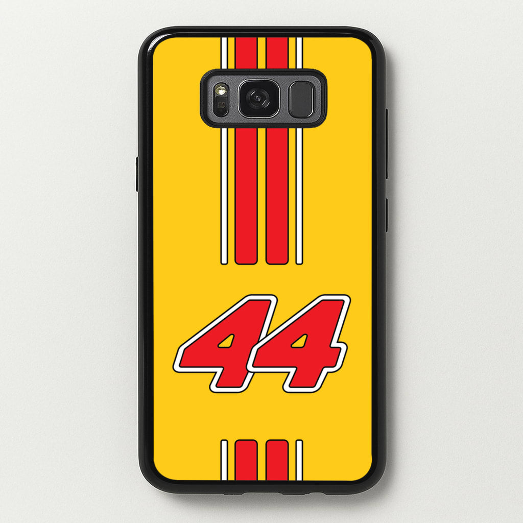 Retro Yellow And Red Hamilton - F1 Phone Case for Galaxy S8