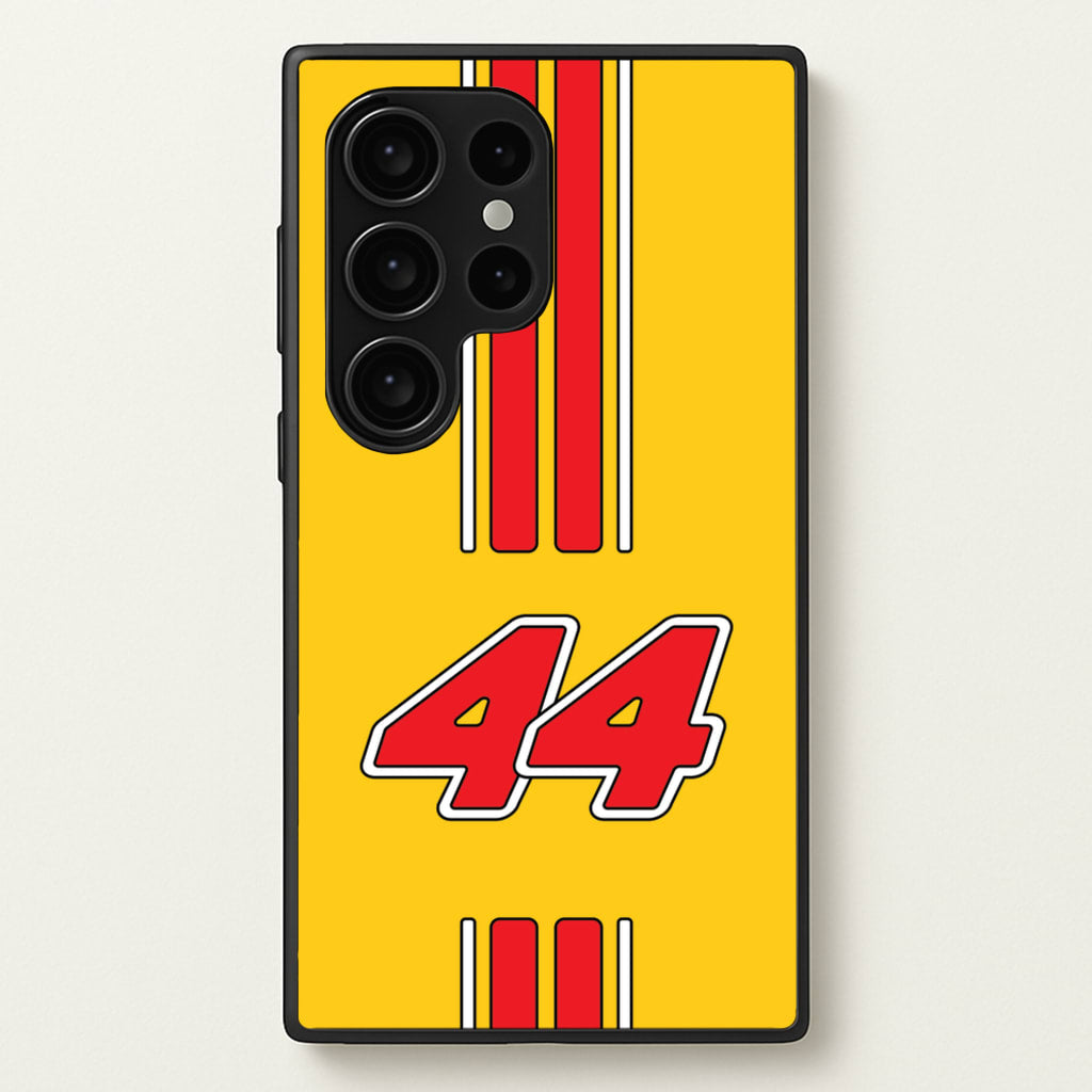 Retro Yellow And Red Hamilton - F1 Phone Case for Galaxy S24 Ultra