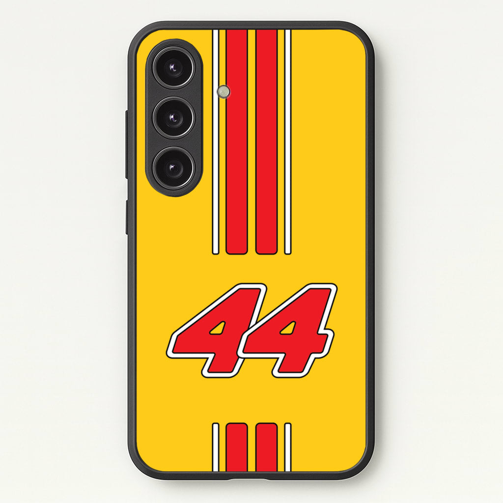 Retro Yellow And Red Hamilton - F1 Phone Case for Galaxy S24 Plus