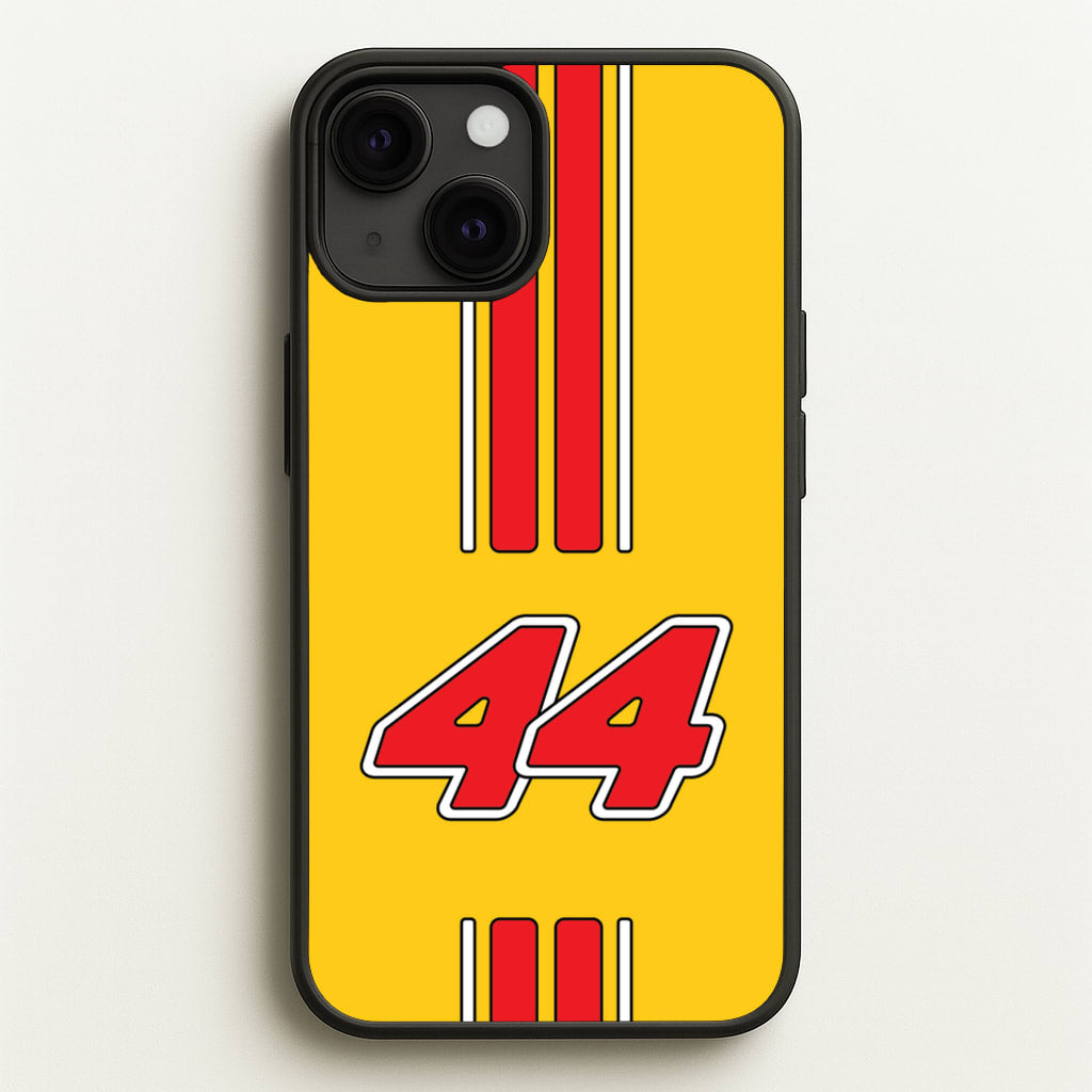 Retro Yellow And Red Hamilton - F1 Phone Case for iPhone 13 Mini