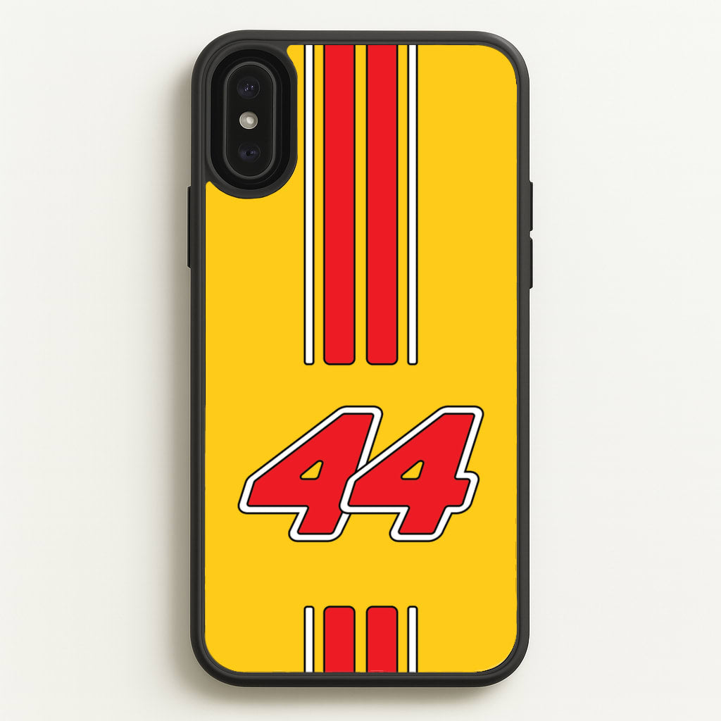 Retro Yellow And Red Hamilton - F1 Phone Case for iPhone XS Max