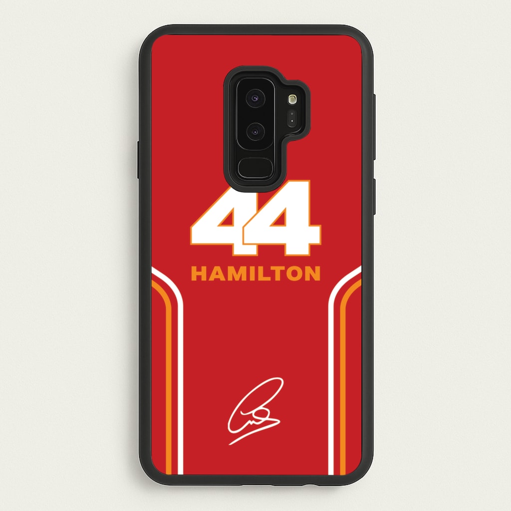 Stripes 44 Hamilton - F1 Phone Case for Galaxy S9 Plus