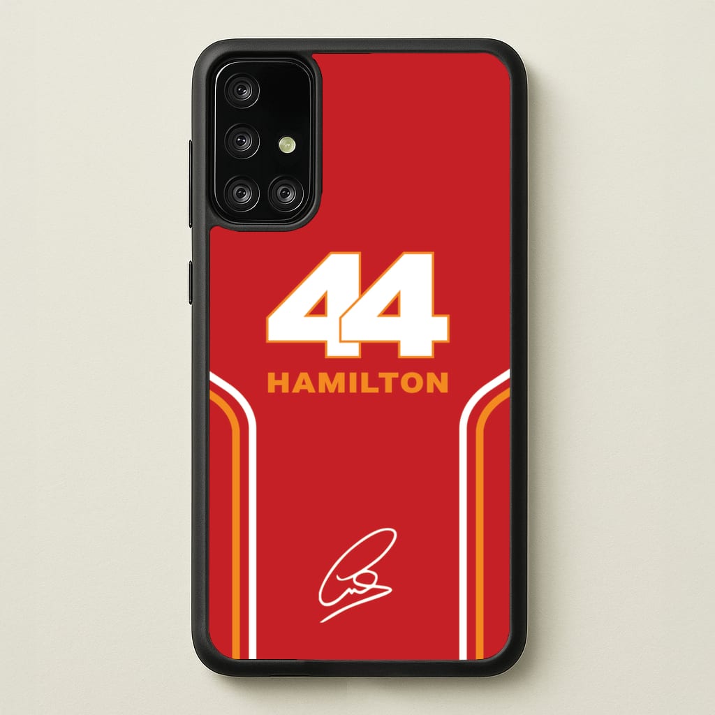 Stripes 44 Hamilton - F1 Phone Case for Galaxy A71