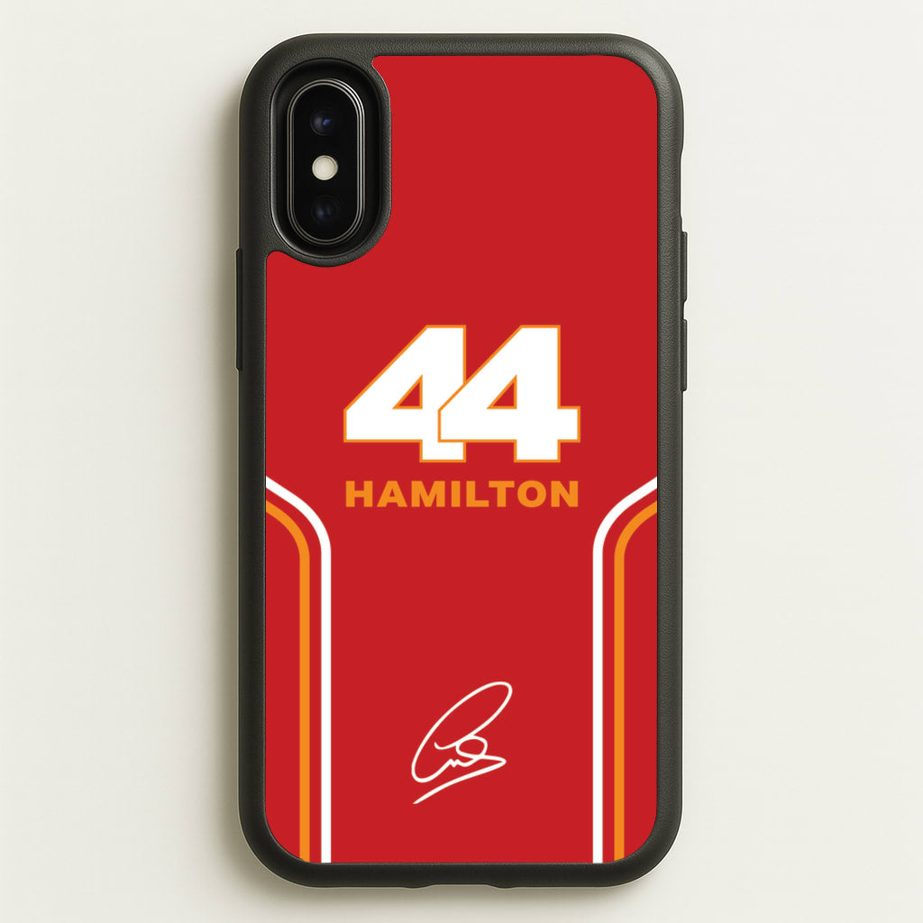 Stripes 44 Hamilton - F1 Phone Case for iPhone X / XS