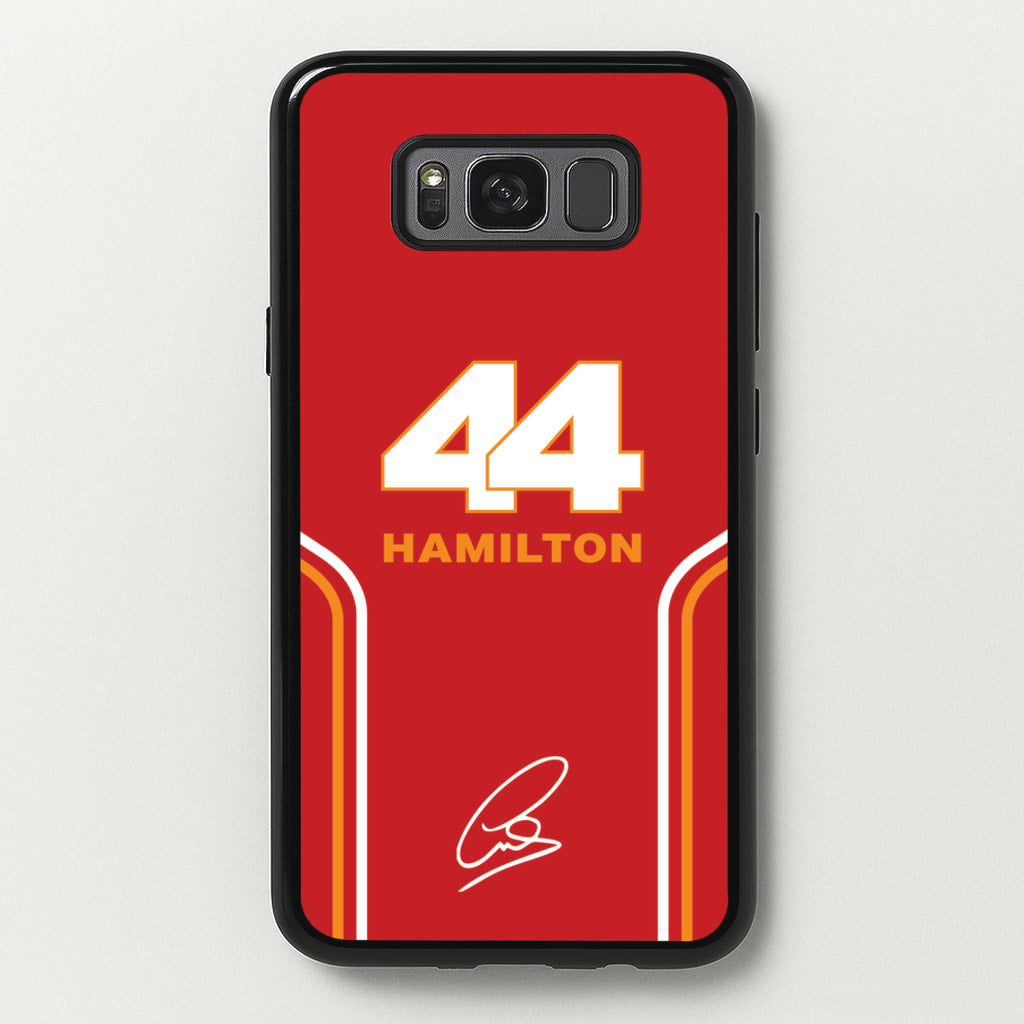 Stripes 44 Hamilton - F1 Phone Case for Galaxy S8