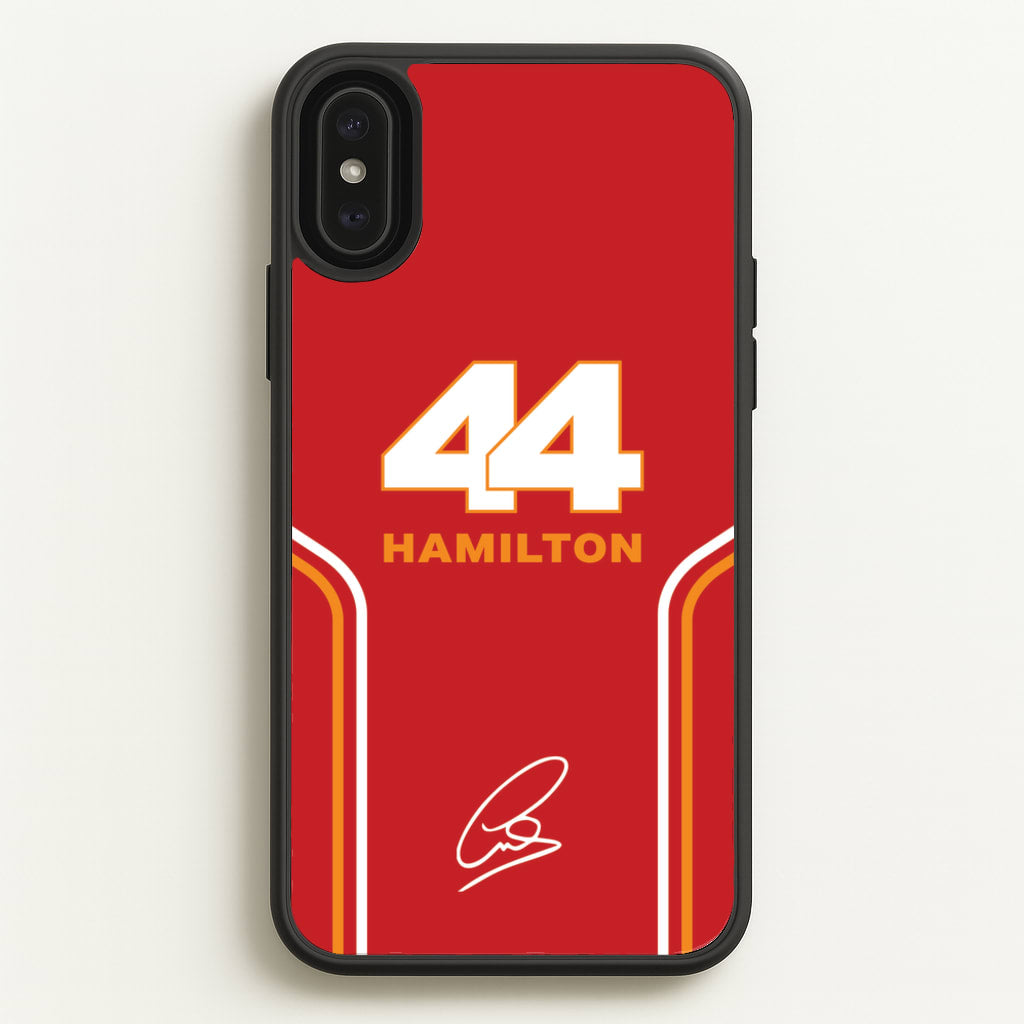 Stripes 44 Hamilton - F1 Phone Case for iPhone XS Max