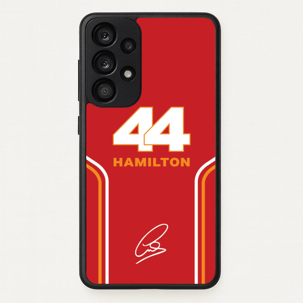 Stripes 44 Hamilton - F1 Phone Case for Galaxy A53