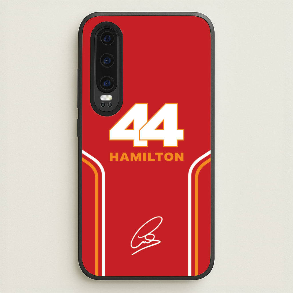 Stripes 44 Hamilton - F1 Phone Case for Huawei P30
