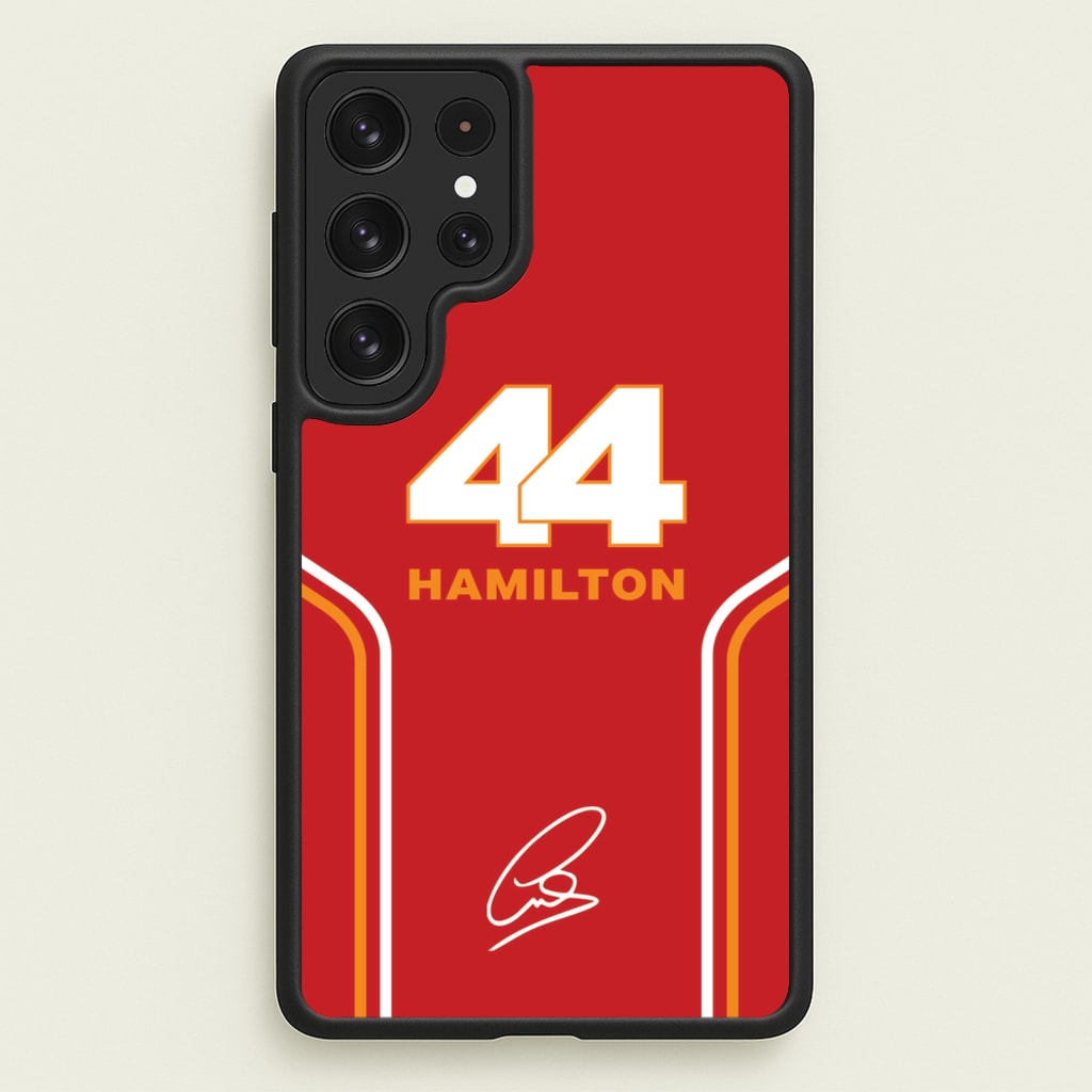Stripes 44 Hamilton - F1 Phone Case for Galaxy S22 Ultra