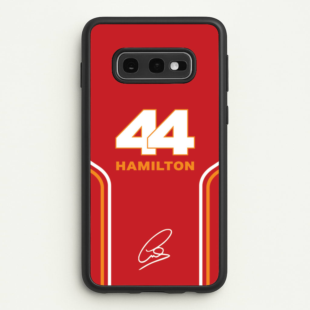 Stripes 44 Hamilton - F1 Phone Case for Galaxy S10e