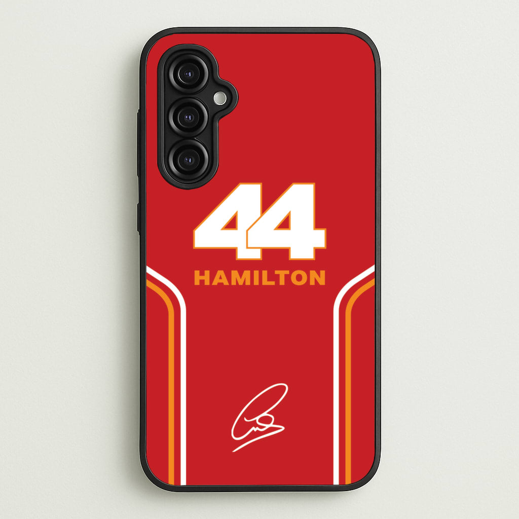 Stripes 44 Hamilton - F1 Phone Case for Galaxy A14