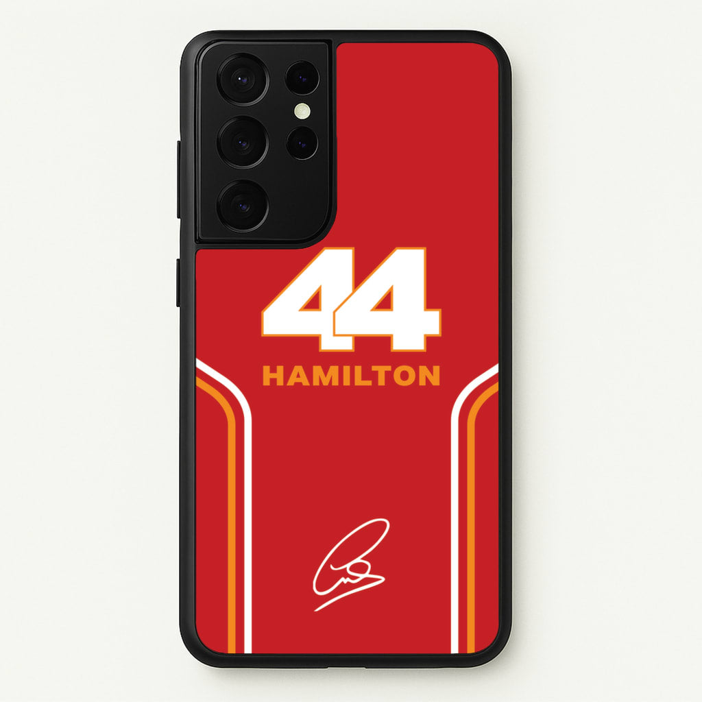 Stripes 44 Hamilton - F1 Phone Case for Galaxy S21 Ultra