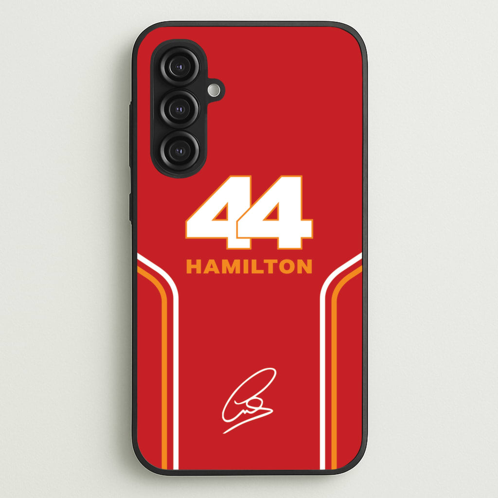Stripes 44 Hamilton - F1 Phone Case for Galaxy S23FE
