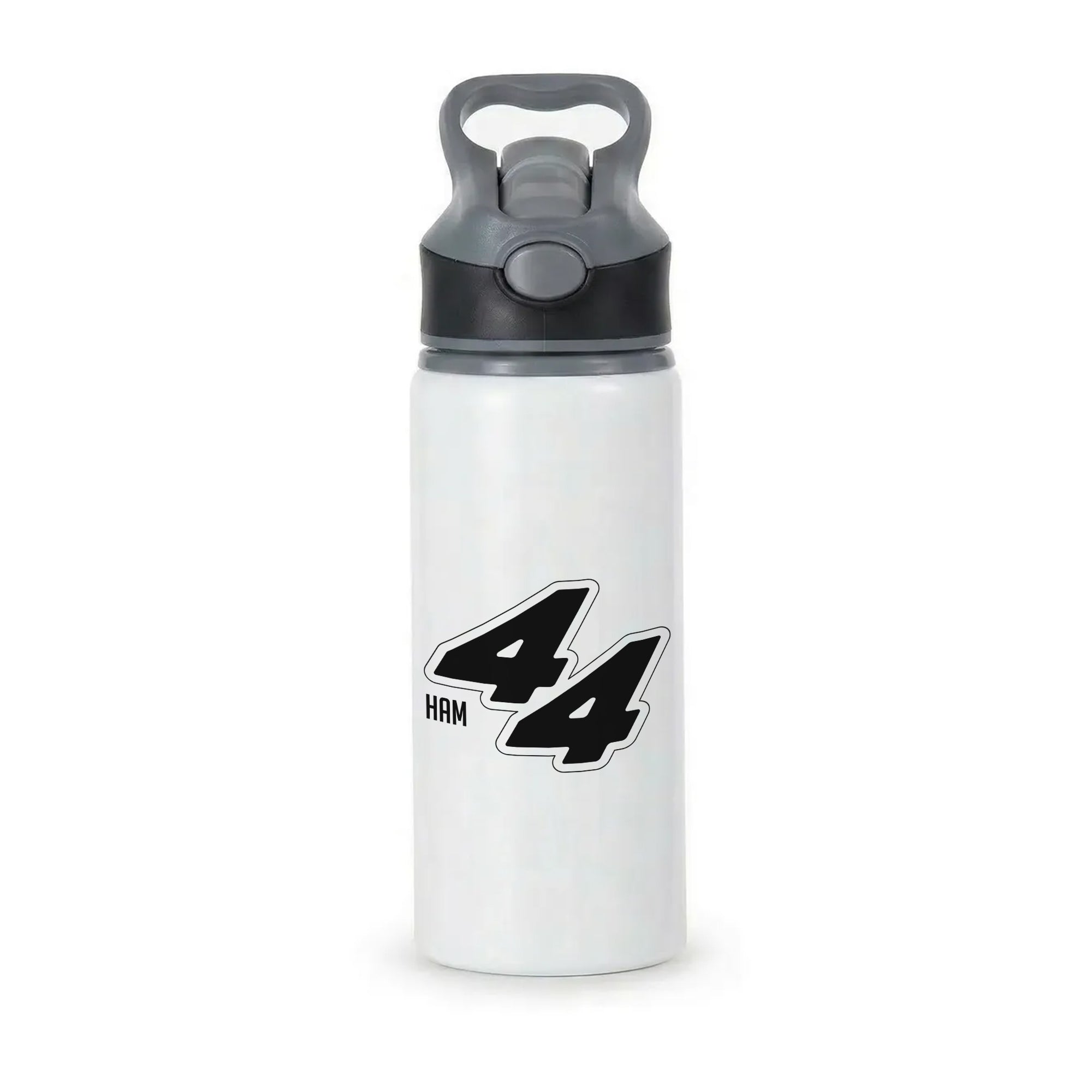 Dark Red Retro 44 Active Water Bottle - Black