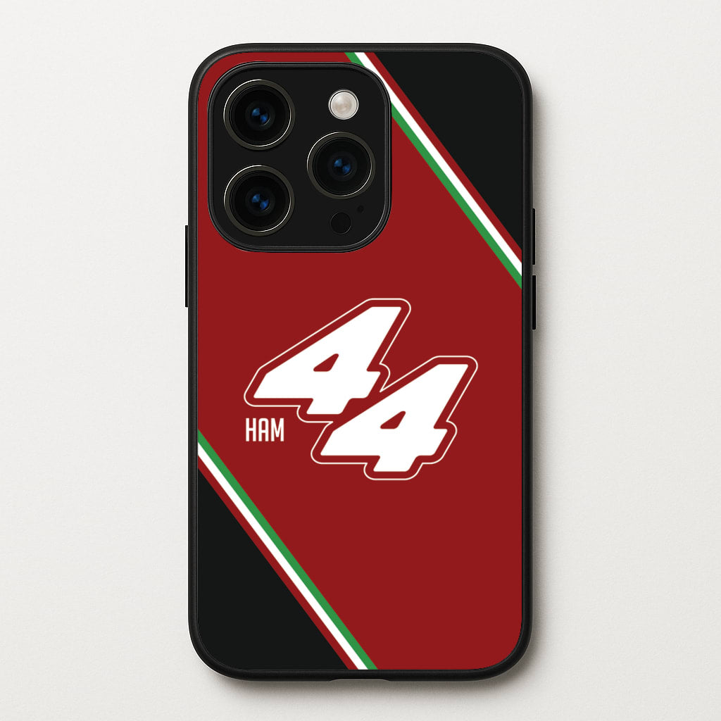 Dark Red Retro 44 - F1 Phone Case for iPhone 15 Pro