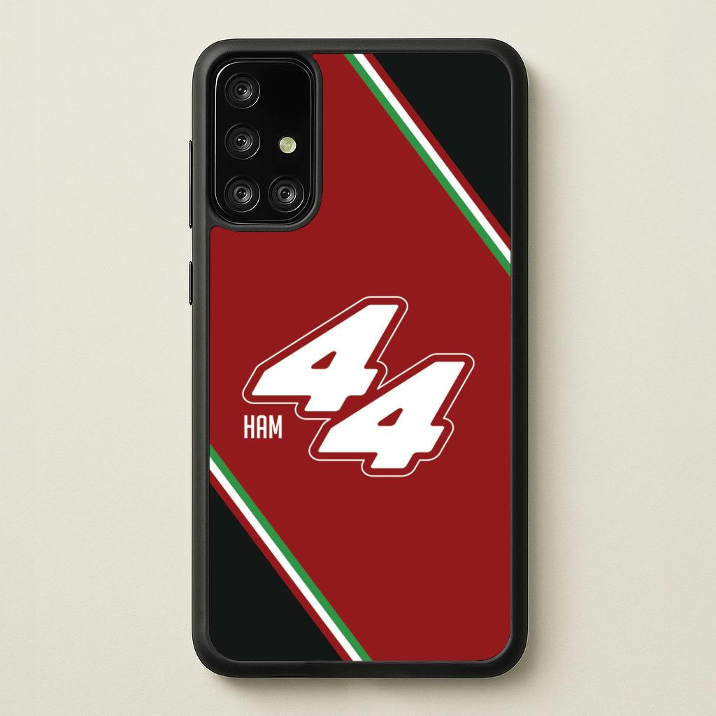 Dark Red Retro 44 - F1 Phone Case for Galaxy A71