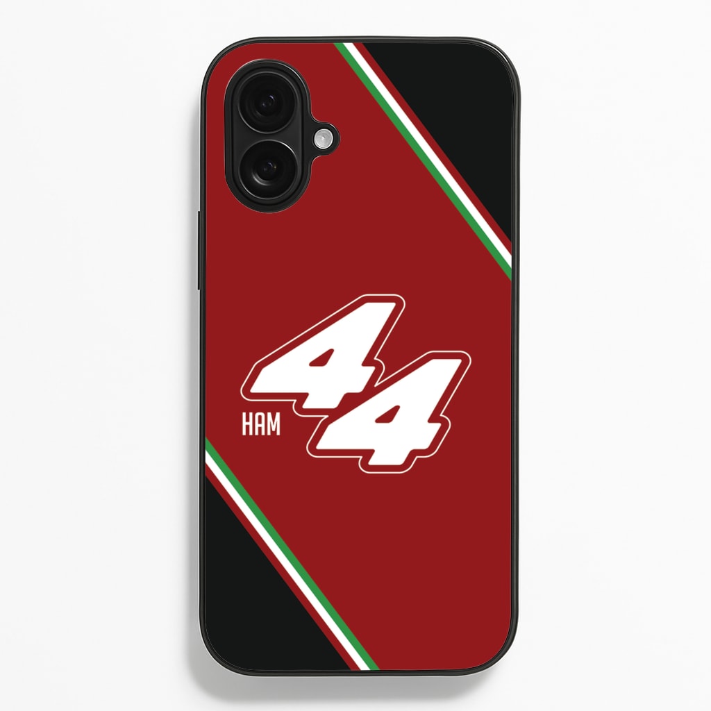 Dark Red Retro 44 - F1 Phone Case for iPhone 16 Plus