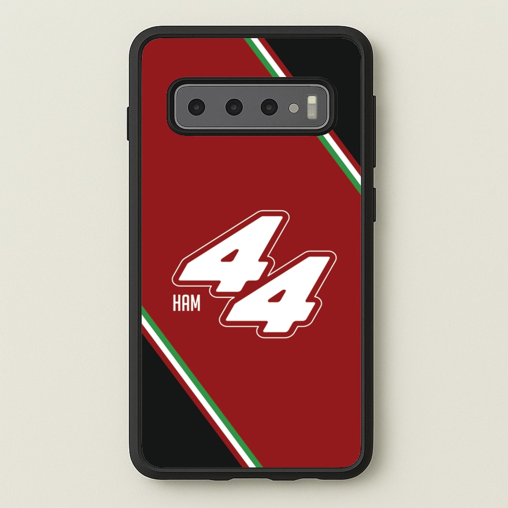 Dark Red Retro 44 - F1 Phone Case for Galaxy S10 Plus