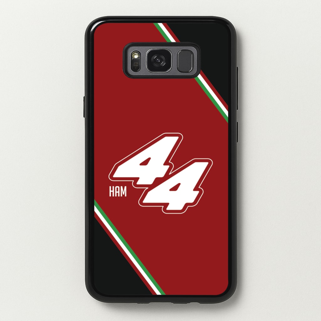 Dark Red Retro 44 - F1 Phone Case for Galaxy S8