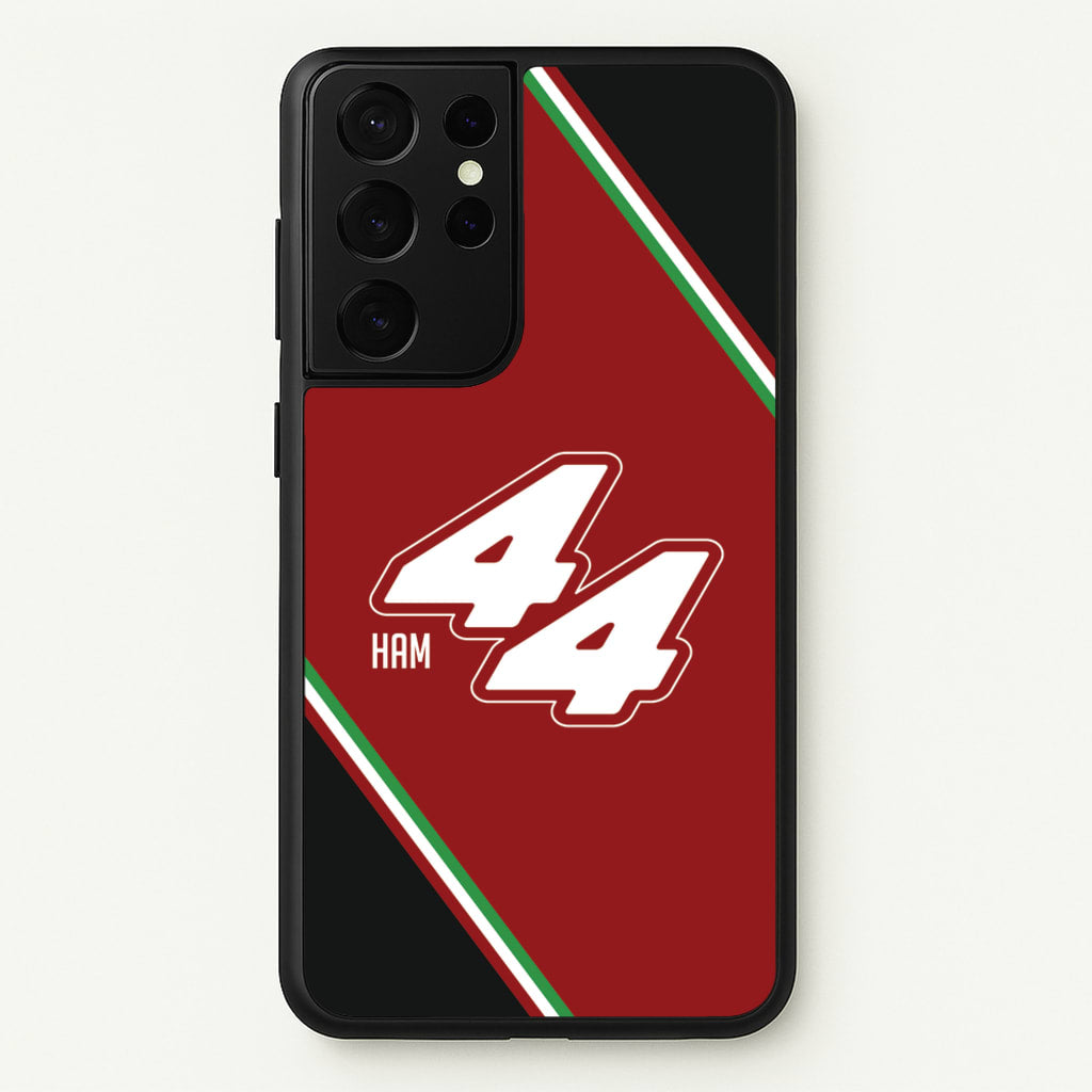 Dark Red Retro 44 - F1 Phone Case for Galaxy S21 Ultra