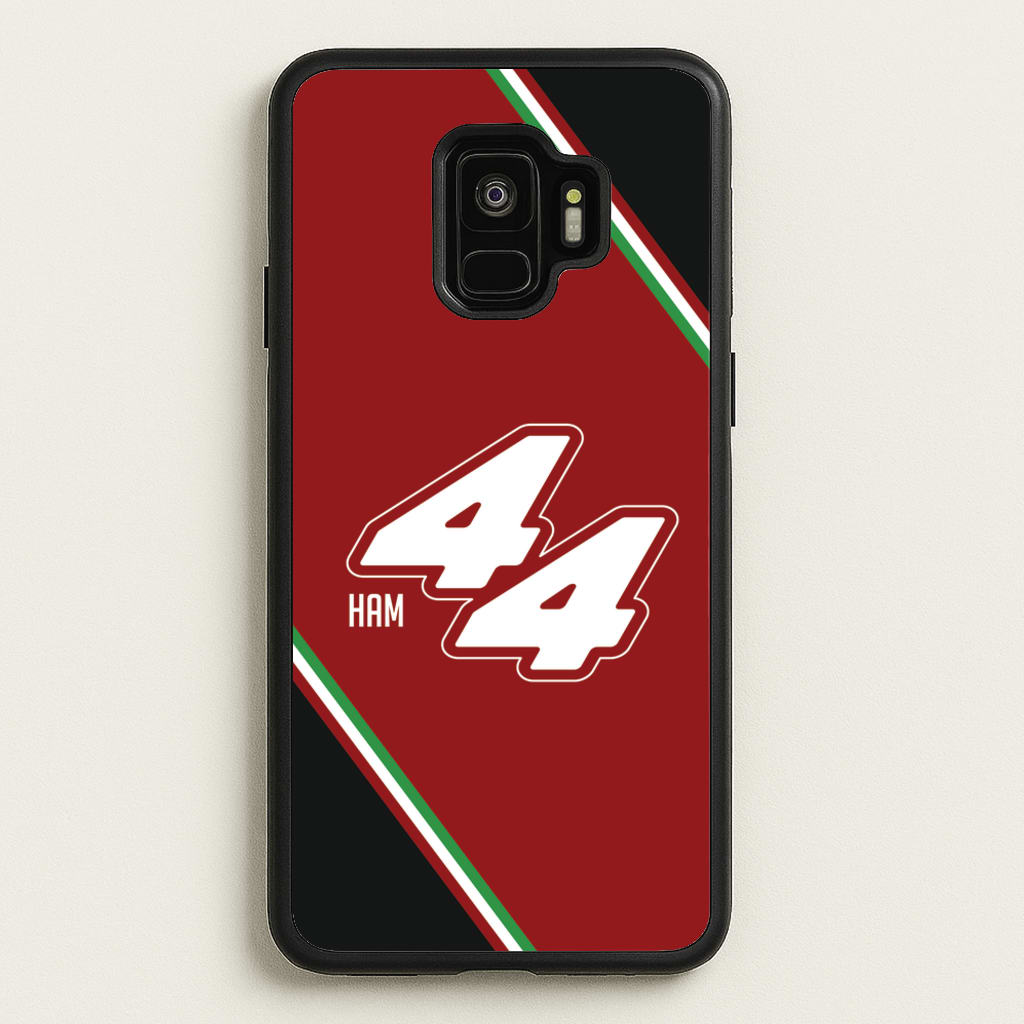 Dark Red Retro 44 - F1 Phone Case for Galaxy S9