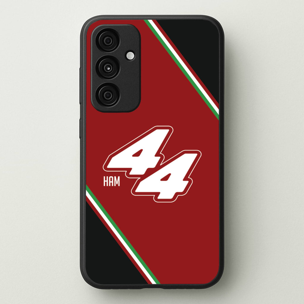 Dark Red Retro 44 - F1 Phone Case for Galaxy A55