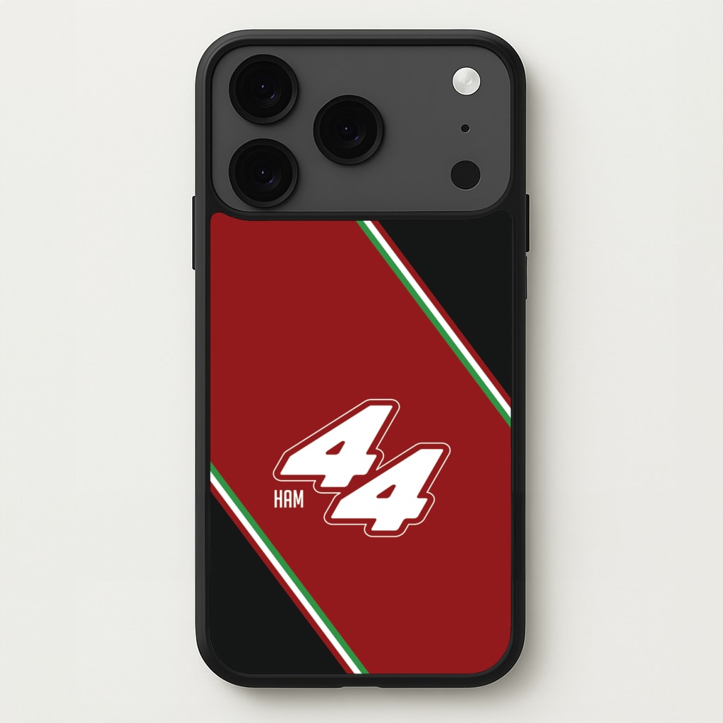 Dark Red Retro 44 Phone Case for iPhone 17 Pro Max