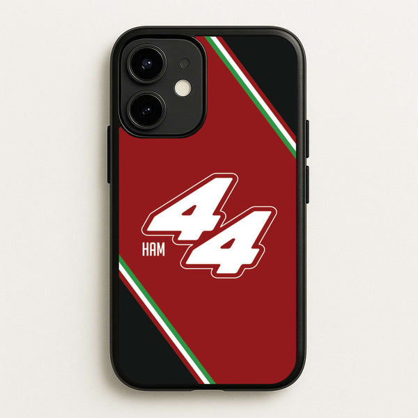 Dark Red Retro 44 - F1 Phone Case for iPhone 12 Mini