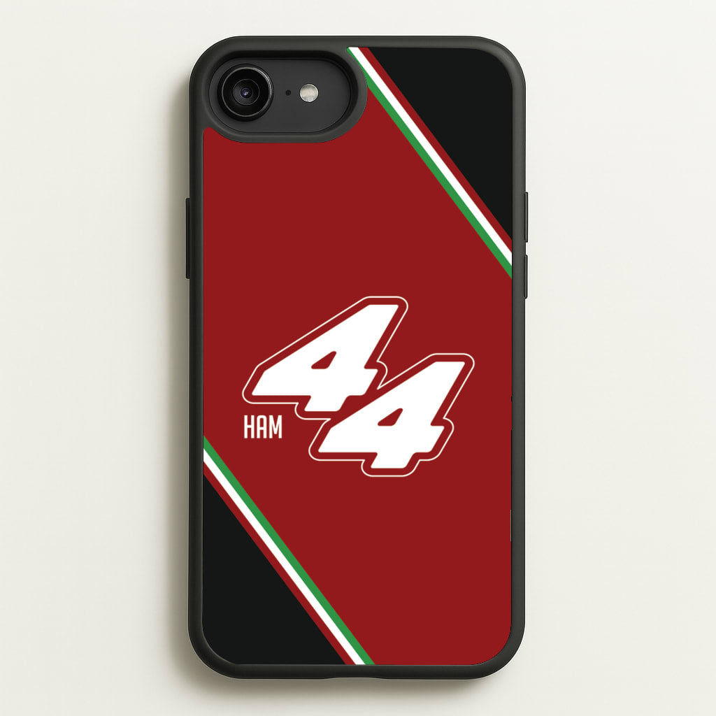 Dark Red Retro 44 - F1 Phone Case for iPhone 6 Plus / 7 Plus / 8 Plus