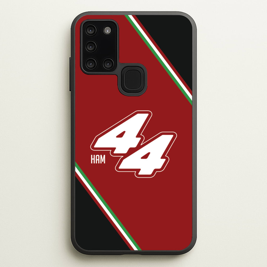 Dark Red Retro 44 - F1 Phone Case for Galaxy A21s