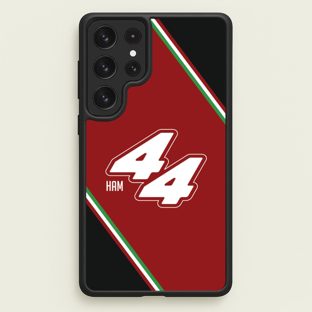 Dark Red Retro 44 - F1 Phone Case for Galaxy S22 Ultra