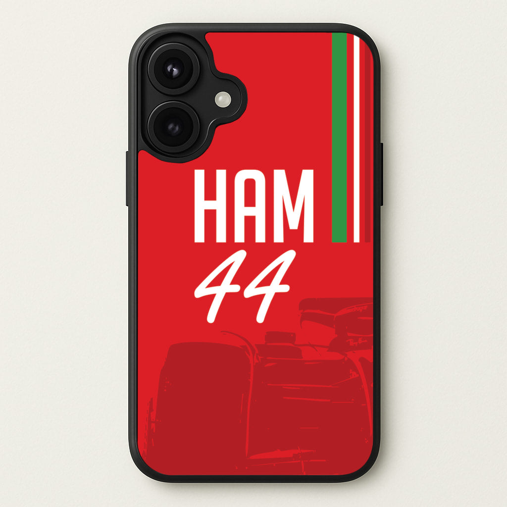 Dark Red Hamilton 44 Phone Case for iPhone 17