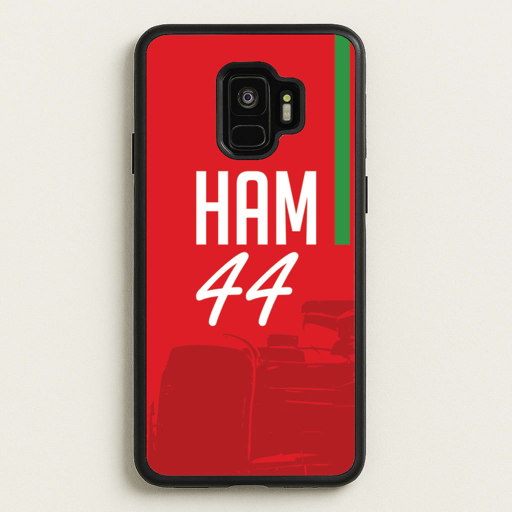 Dark Red Hamilton 44 - F1 Phone Case for Galaxy S9