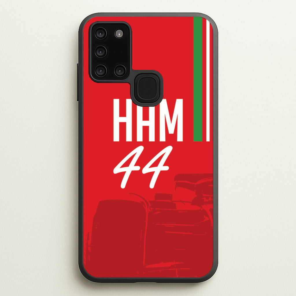 Dark Red Hamilton 44 - F1 Phone Case for Galaxy A21s