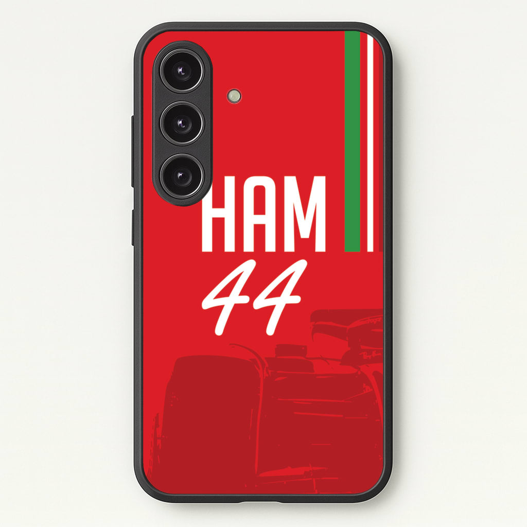 Dark Red Hamilton 44 - F1 Phone Case for Galaxy S24 Plus