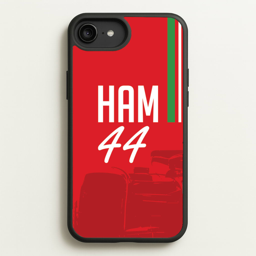 Dark Red Hamilton 44 - F1 Phone Case for iPhone 6 Plus / 7 Plus / 8 Plus