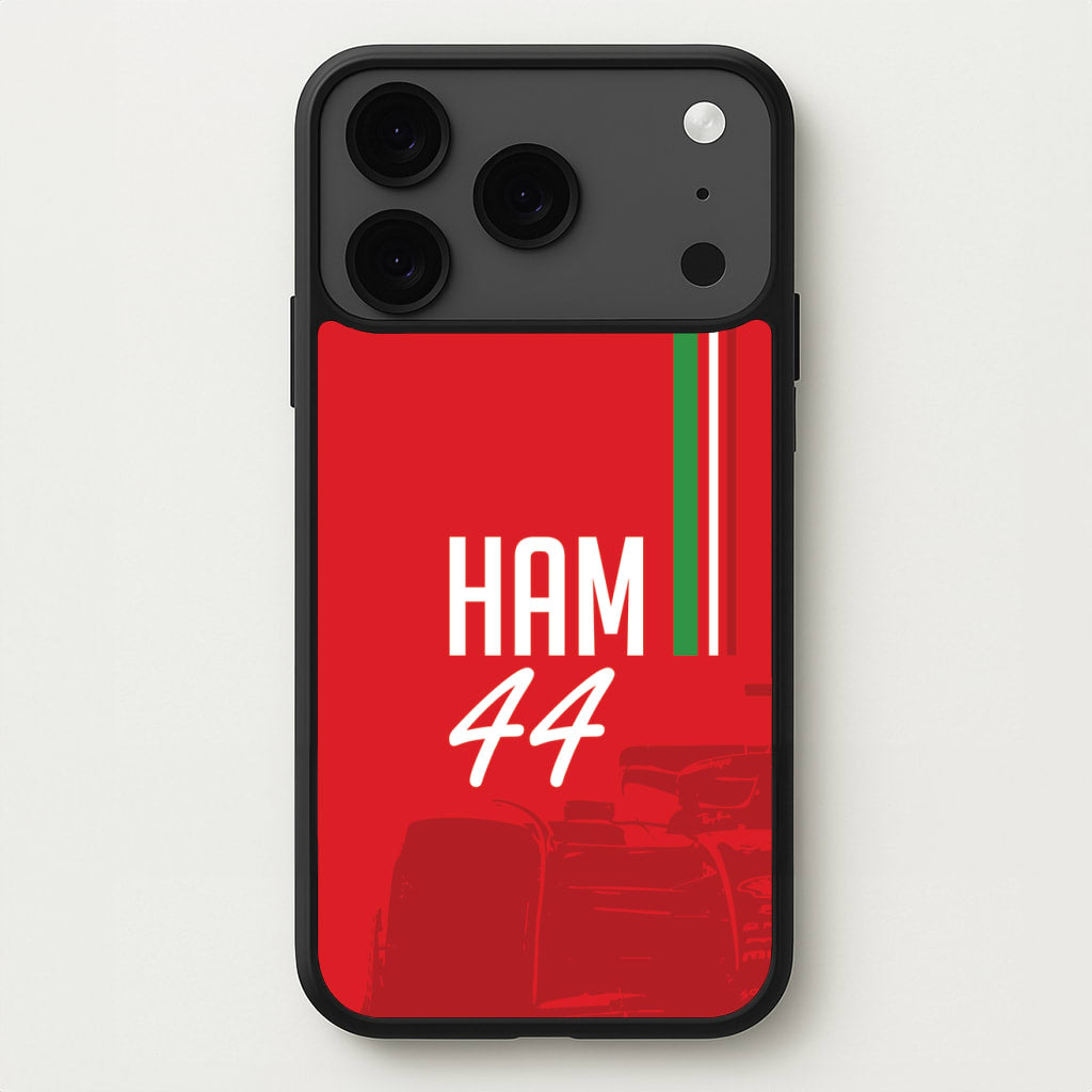 Dark Red Hamilton 44 Phone Case for iPhone 17 Pro