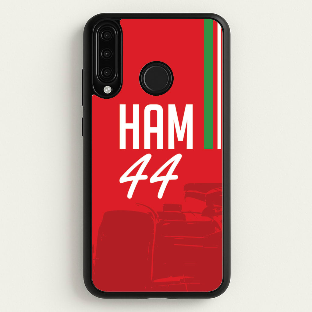 Dark Red Hamilton 44 - F1 Phone Case for Huawei P30 Lite